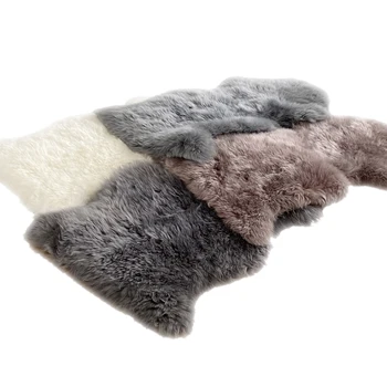 100% Genuine Australian merino long hair sheepskin fur rug colored area sheep skin bed rug