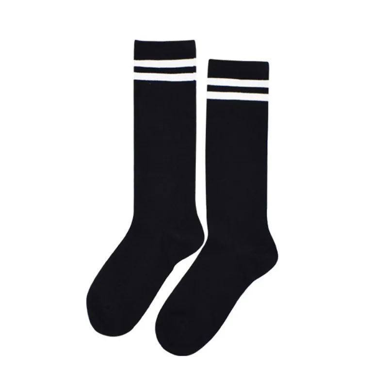 Lian estilo Unisex 1 Par longitud de la rodilla calcetines deportivos rayas tamaño XS/S/M 