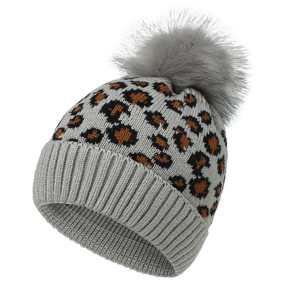 Korean Winter Leopard Printed Knitting 