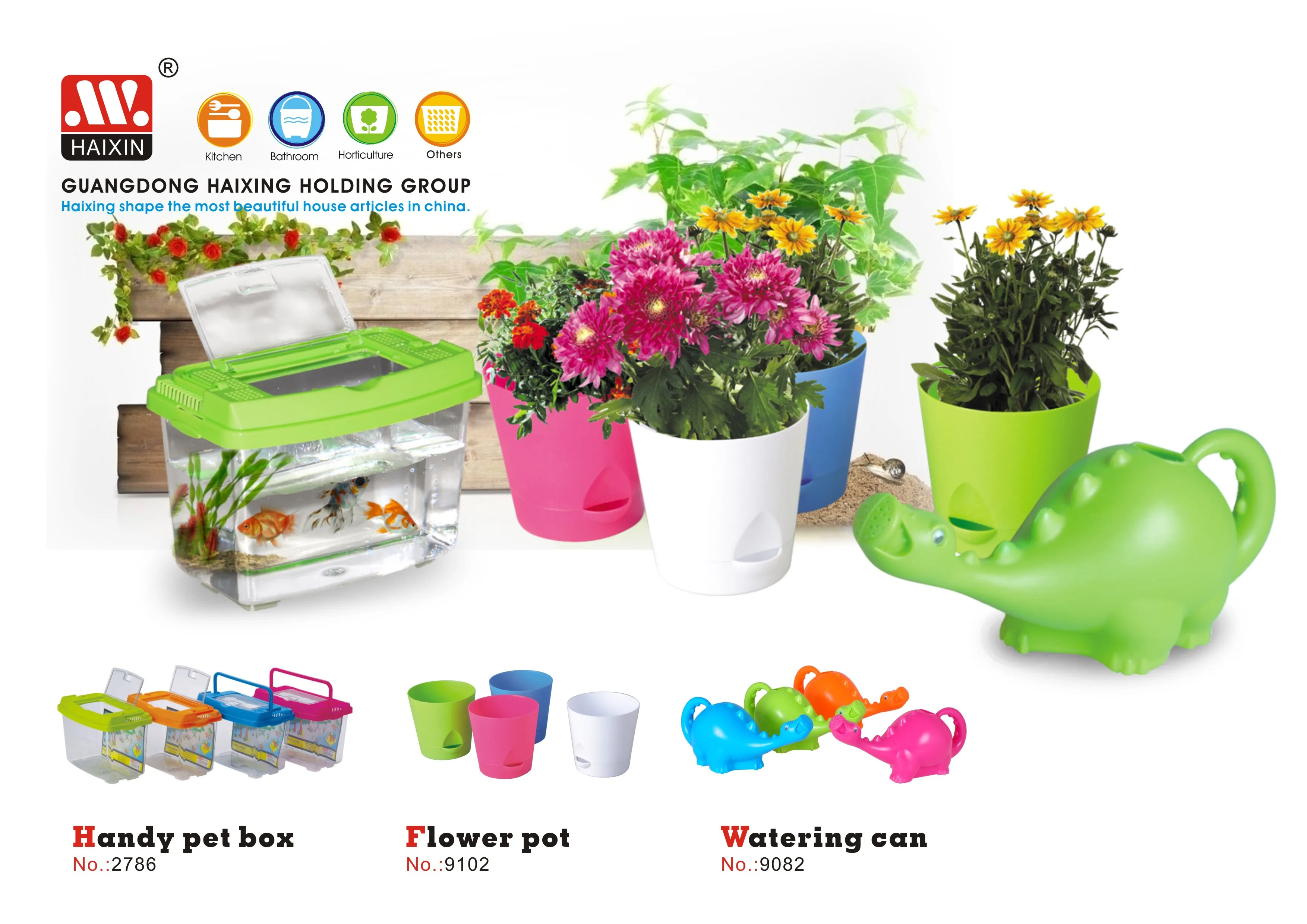 Hot Selling In-Mold Labeling Plastic Decor Flower Plant Clay Pot Large Size Square Shaped