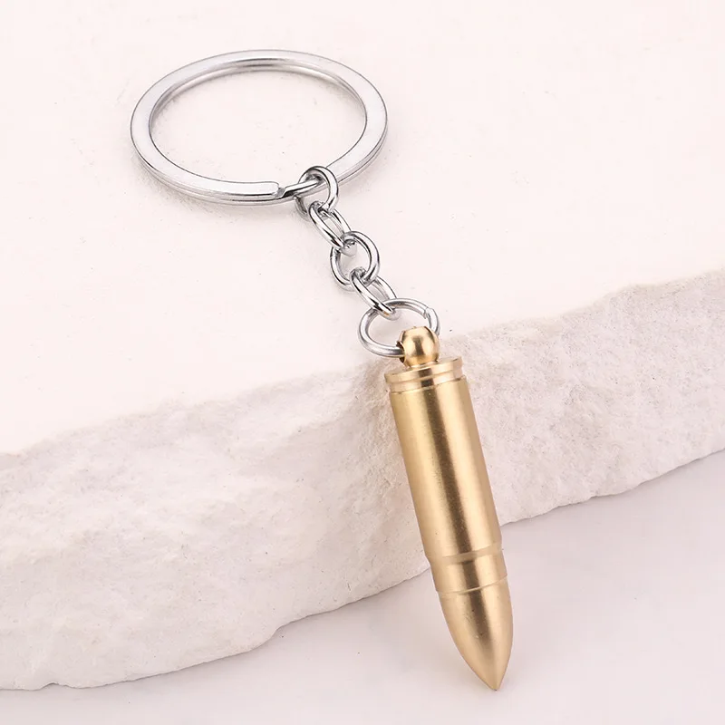 2 In1 Gourd Bullet Shape Ear Spoon Keychain Creative Unisex Backpack Purse Decor Pendant Ring Holder Birthday Party Daily Gift