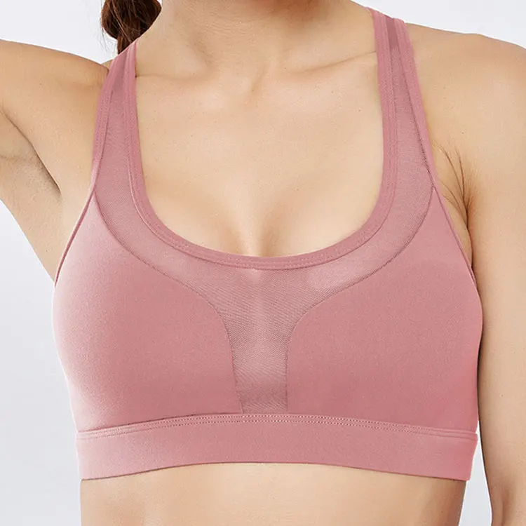 Hot Sales Women Fitness Back Support Push Up Wireless Sports Bra with Pocket