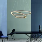 Led Light Fixtures Led Indoor Modern Acrylic Round Ring Hanging LED Light Fixtures Pendant Lamp