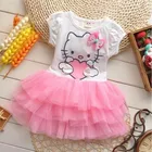 Kids Dresses Toddler Cute Cartoon Print Baby Kids Summer Outfits Cotton Clothes Children Girls Dresses