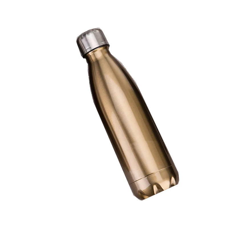 OEM  small mouth shaped 17oz reusable metal sports insulated stainless steel double walled drinking water bottle