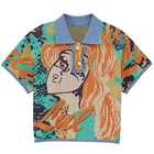 Clothes 2021 Custom OEM ODM Women's Sweaters Short Sleeve Jacquard Knitwear Women Clothes Knitted Pullover Sweaters Women