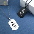 Necklace Hot Selling In Stock Fashion Stainless Steel Custom Logo Squid Game Dog Tags Pendant Necklace