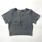 Wear Custom Fabric Seamless High Elasticity Short Sleeves Sports Wear Yoga Workout Gym Wear Fitness Shorts Sports Bra