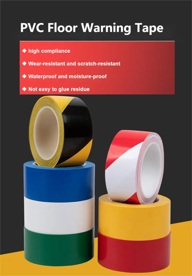 High Quality Black And Yellow Floor Warning Tape Zebra Floor Marking