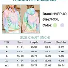 Pullover Sweatshirt Long Sleeve Drawstring Pullover Tops Casual Sweatshirt Tie Dye Print Hoodie For Women