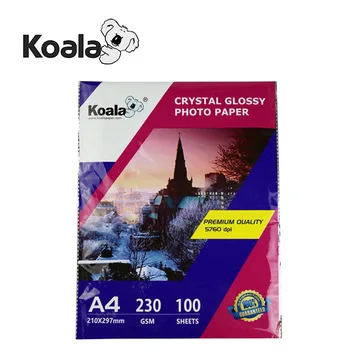 Koala premium Waterproof A4 230g White High Glossy Inkjet Printing Photo Paper