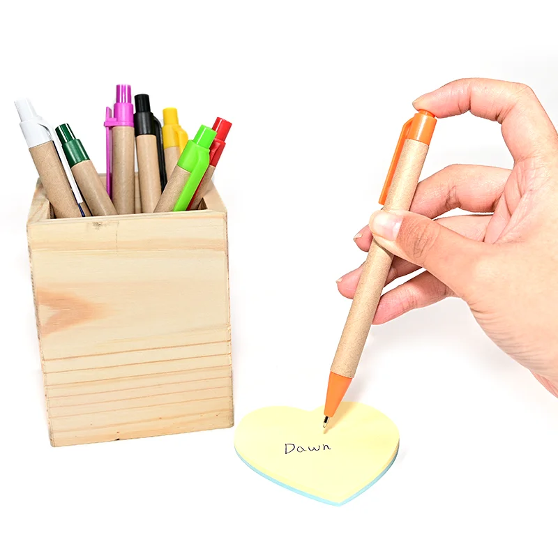 Promotional design paper tube pens soft in China custom logo write smoothly ballpoint pen