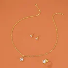 Jewelry Set Hot Sell Women Fashion Accessories Zirconia 18k Gold Plated Jewelry Set