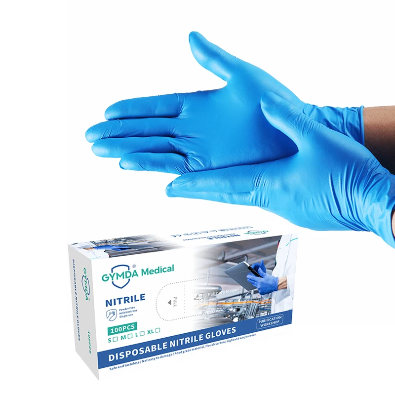 uline blue nitrile gloves