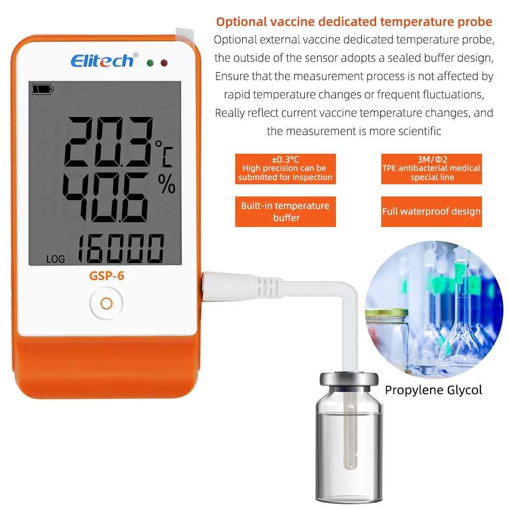 Gsp 6 Digital Mini Usb Temperature Humidity Data Logger Medicine Cold