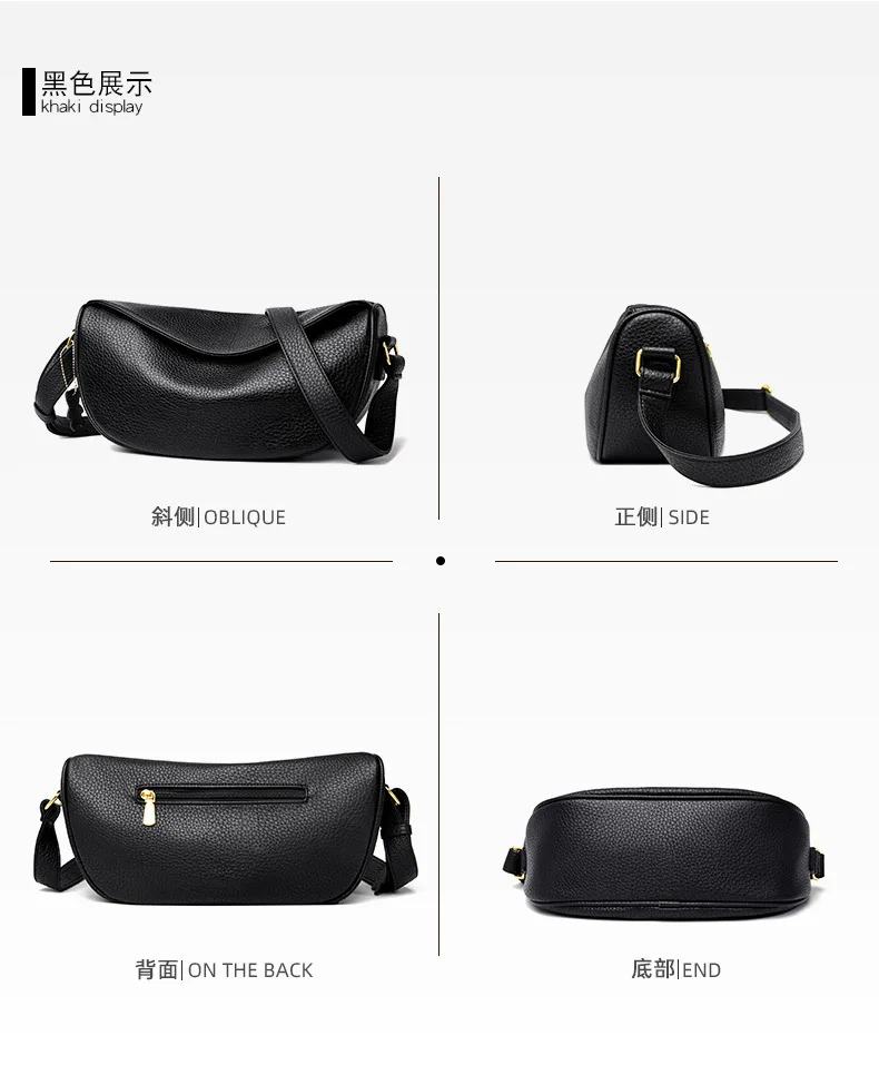 Fashion Women's Bag Solid Color Premium Casual Portable Tote Bag Large Capacity Simple Single Shoulder Messenger Bag