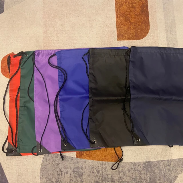 2022 Hot Sell Reusable Polyester Drawstring Backpack Shopping Tote Bag