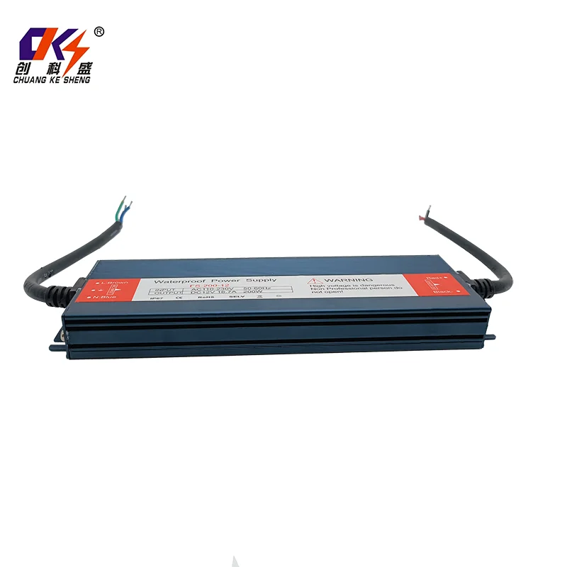 product hot sale 200w silent power supply ip67 waterproof switching power supply 12v 167a dc led outdoor constant voltage transformer-3