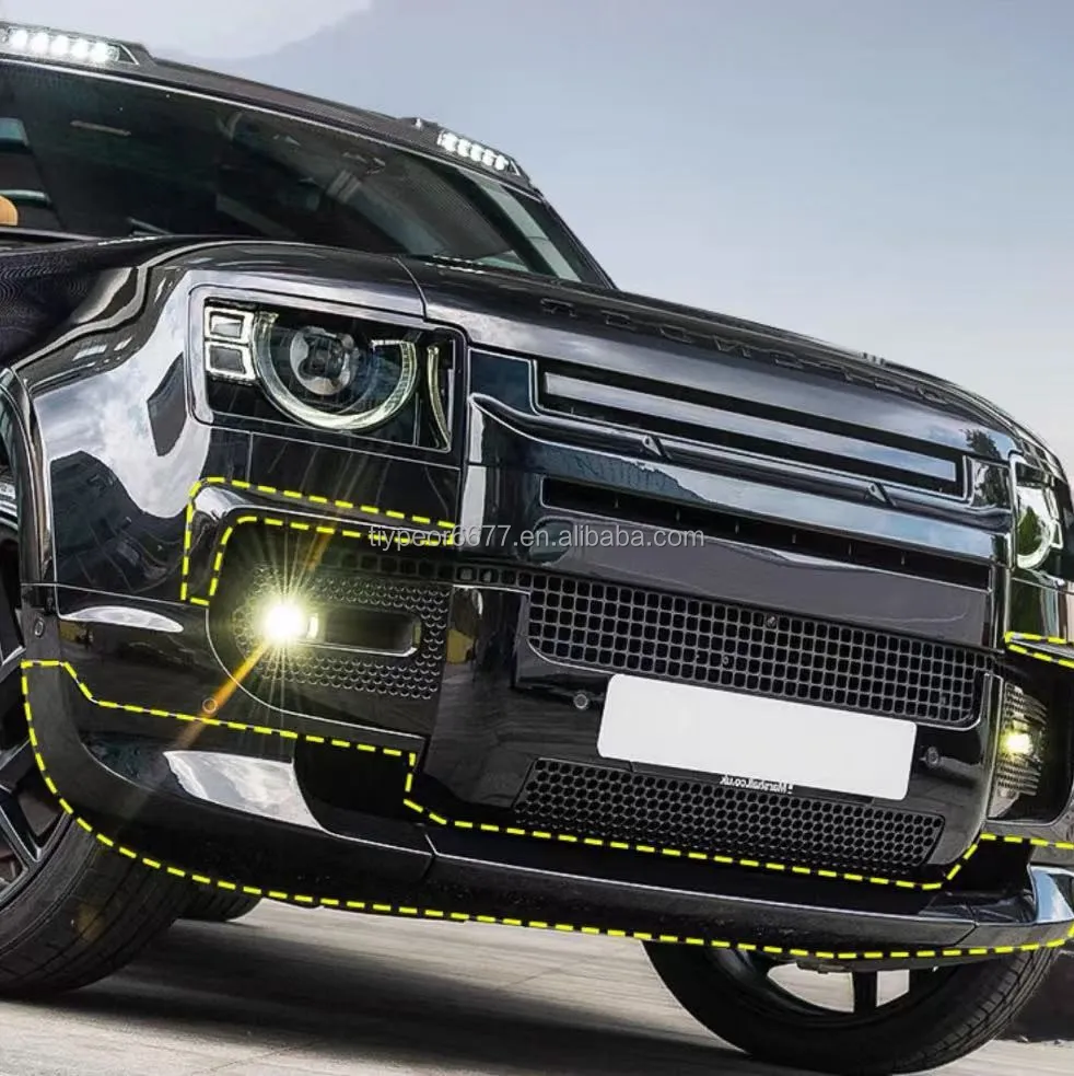 product tiypeor front lip splitters for land rover defender 110 90 2020 2025 auto bumper diffuser plastic body kit protector-4