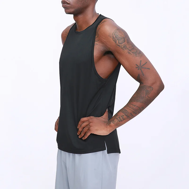 Good Price High Quality Quick Dry Breathable Workout Sleeveless T-shirts High Elastic Mens Tank Tops Bodybuilding Fitness
