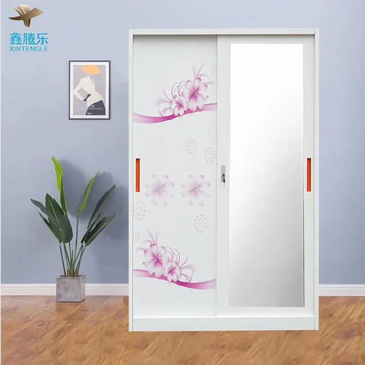 Best Brand Sliding Door Steel Locker Wardrobe Metal Closet Cabinet for Clothes High Quality Product from Factory