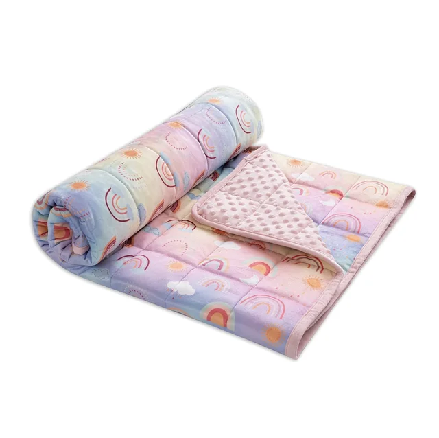Printed Minky Weighted Blanket for Kids Anxiety 36x48" 5lbs