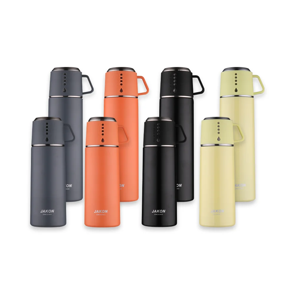 New 500ml/17oz  Stainless Steel Portable Water Bottle Logo Brief Double Wall Insulated Thermos BPA Free Vacuum Flask Portable