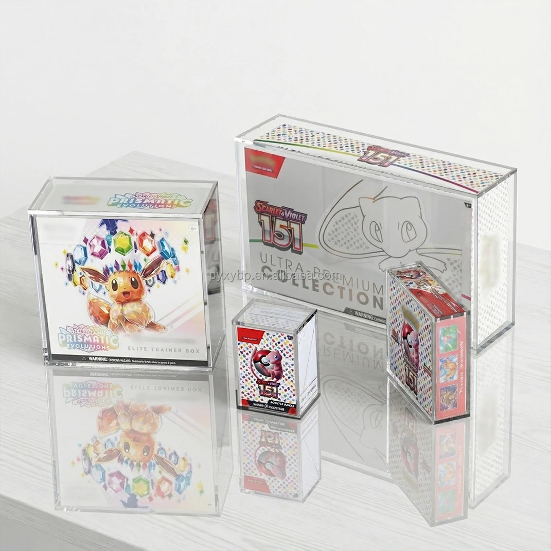 product strong magnet acrylic ultra premium collection charizard upc boxes poke etb booster box acrylic charizard upc display box-8