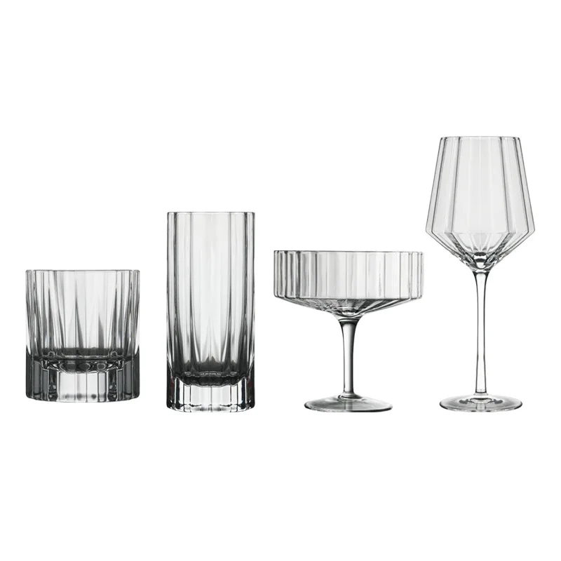 Light Luxury Crystal Glass Goblet Large Capacity Burgundy& Red Wine Glass Red Bow Tie Tulip whisky Wine Glass