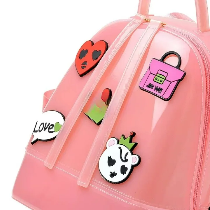 3D Cartoon Pre School Backpack Kids Waterproof PVC Jelly Softback Children Portable Lunch Bag