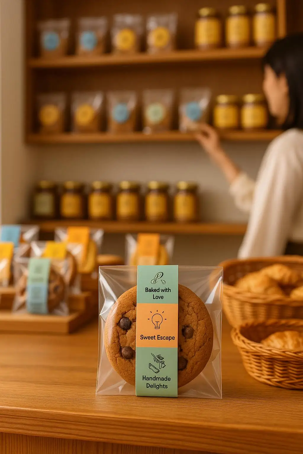 Custom Size Crystal Clear OPP Self-Adhesive Bag for Cookies, Pastry, and Snack Packaging - detail 6