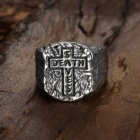 Cross Rings OEM ODM Vintage Letter Stainless Steel Iron Cross Shape Rings For Men Women