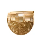 Hand Bag Hand Bags Vietnam Bamboo Weave Semicircular Handmade Bamboo Summer Hand Bag