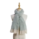 Scarf Striped Scarf Manufactured Directly Fashionable Female Warm Fine Striped Scarf Shawl With Tassels