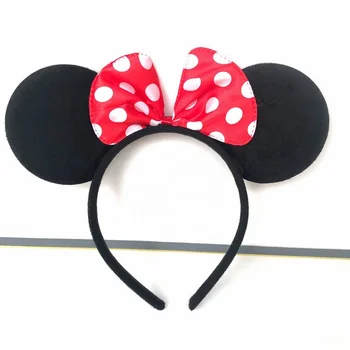 Pretty Mouse Ears Headband Girls Sequin Bow Hairband Halloween Costume Festival Party Kids Hair Accessories