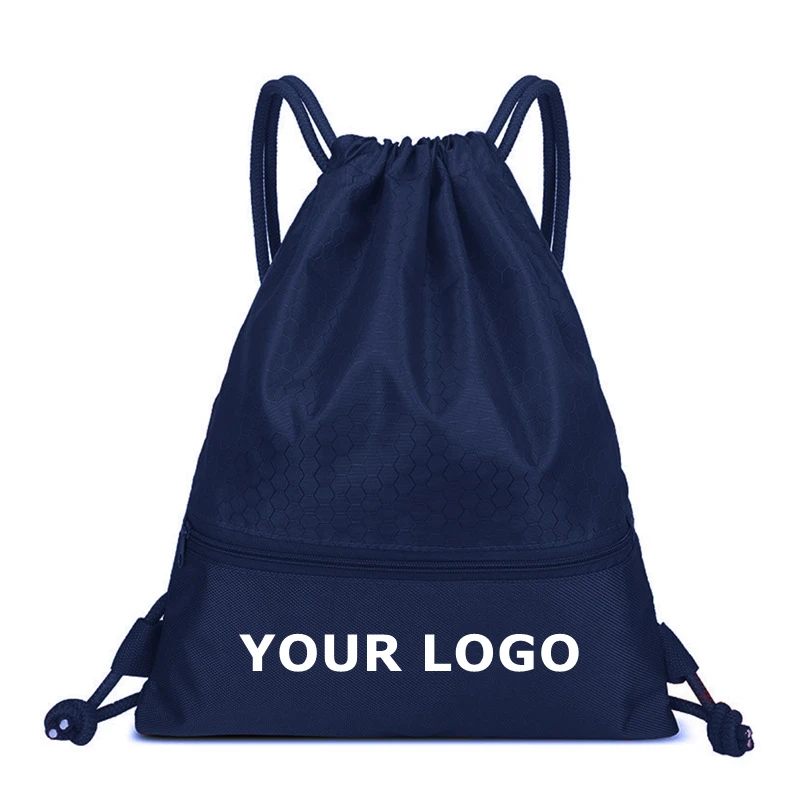 Personal Customize Women Drawstring Bag Child Backpack With Print Logo Custom Book Bag DIY School Bags Shoe Pocket