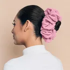 Chiffon Custom Made All Kinds Of Color Chiffon Scrunchies For Muslim Women Hijab Use