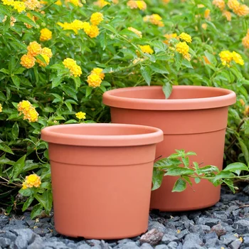 High Quality Plastic Large Pots Clear Huge Garden Buy Online 10"12" inch 20cm Cement Outdoor Plant Pot
