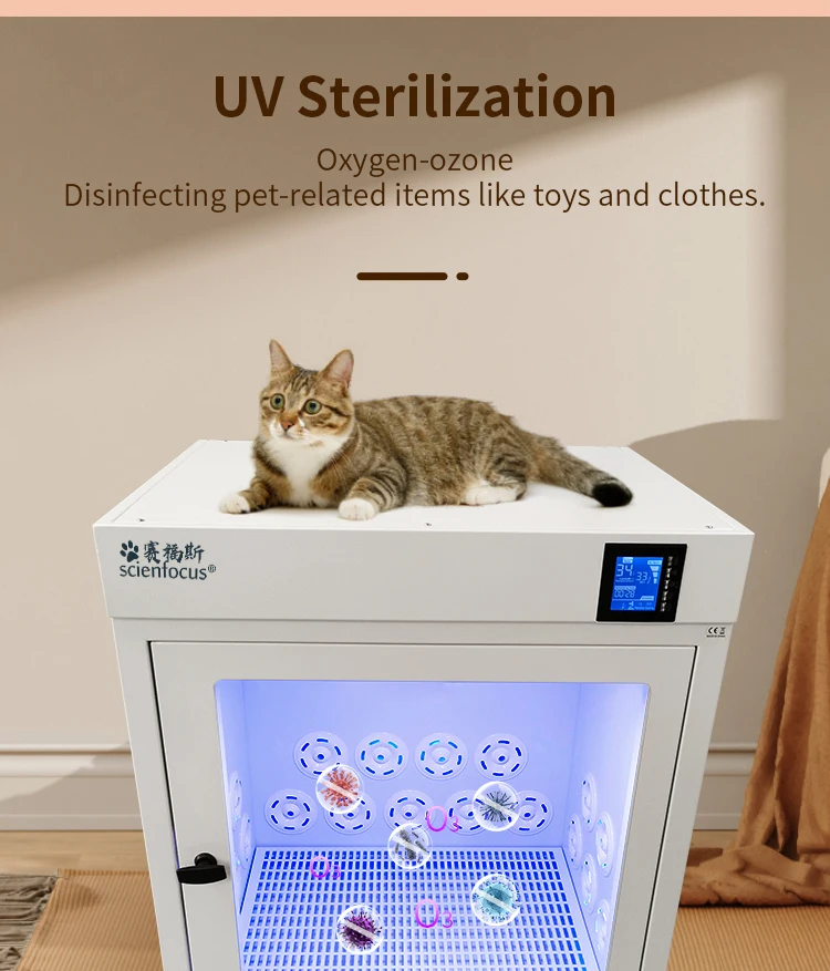 Low Noise Pet Grooming Dryer Ultraviolet Animal Blow Germicidal Anion SPA Pet Hair Drying Cabin Cat Dryer Box