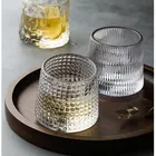 Glass Glass 2020 New Factory Direct Crystal Lead Free Rock Whiskey Glass For Bar Party Wedding