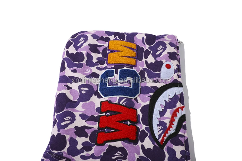 purple shark moletom com capuz