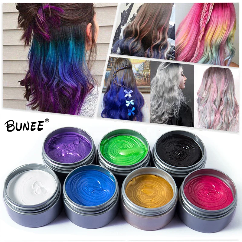 Custom Brand Temporary Clay Cream Paint Wax Hair Dye Styling Party Hair  Color Wax - Buy Party Color Wax,Color Wax,Styling Color Wax Product on  
