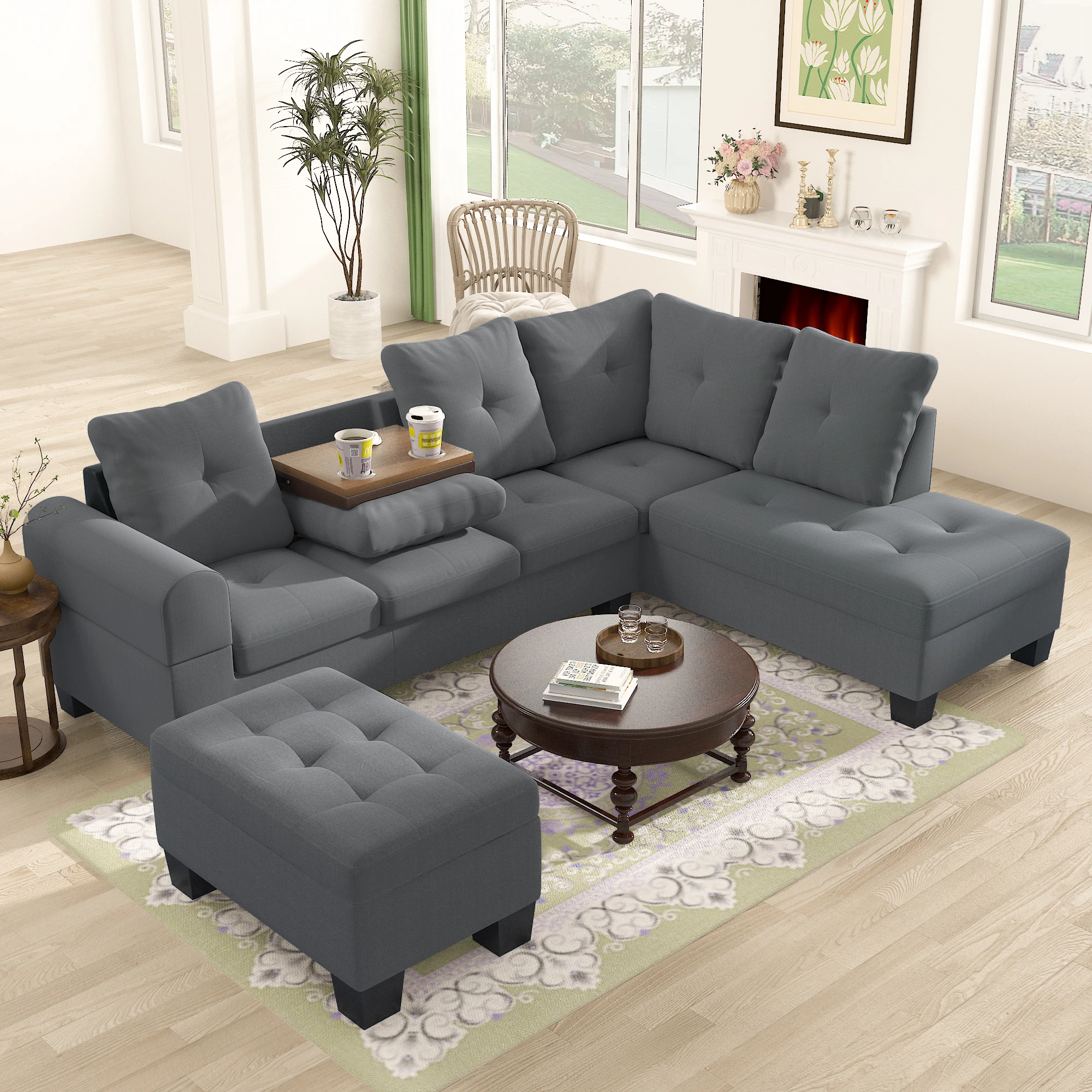 Wholesale Schlafsofa Reversible Sleeper Sectional Sofa Divano Letto