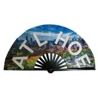 Hand Fan Promotional Folding Hand Fan Custom Printed Bamboo Large Hand Folding Fan For Promotional Gifts