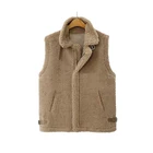Factory Price New Fashion Custom Ladies Concise Thick Lapel Tie Pocket Vest