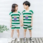 Boy Kids Sleepwear Cotton Custom Kids Boy Short Sleeve Casual Sleepwear Clothing Set Summer Home Set 100% Cotton