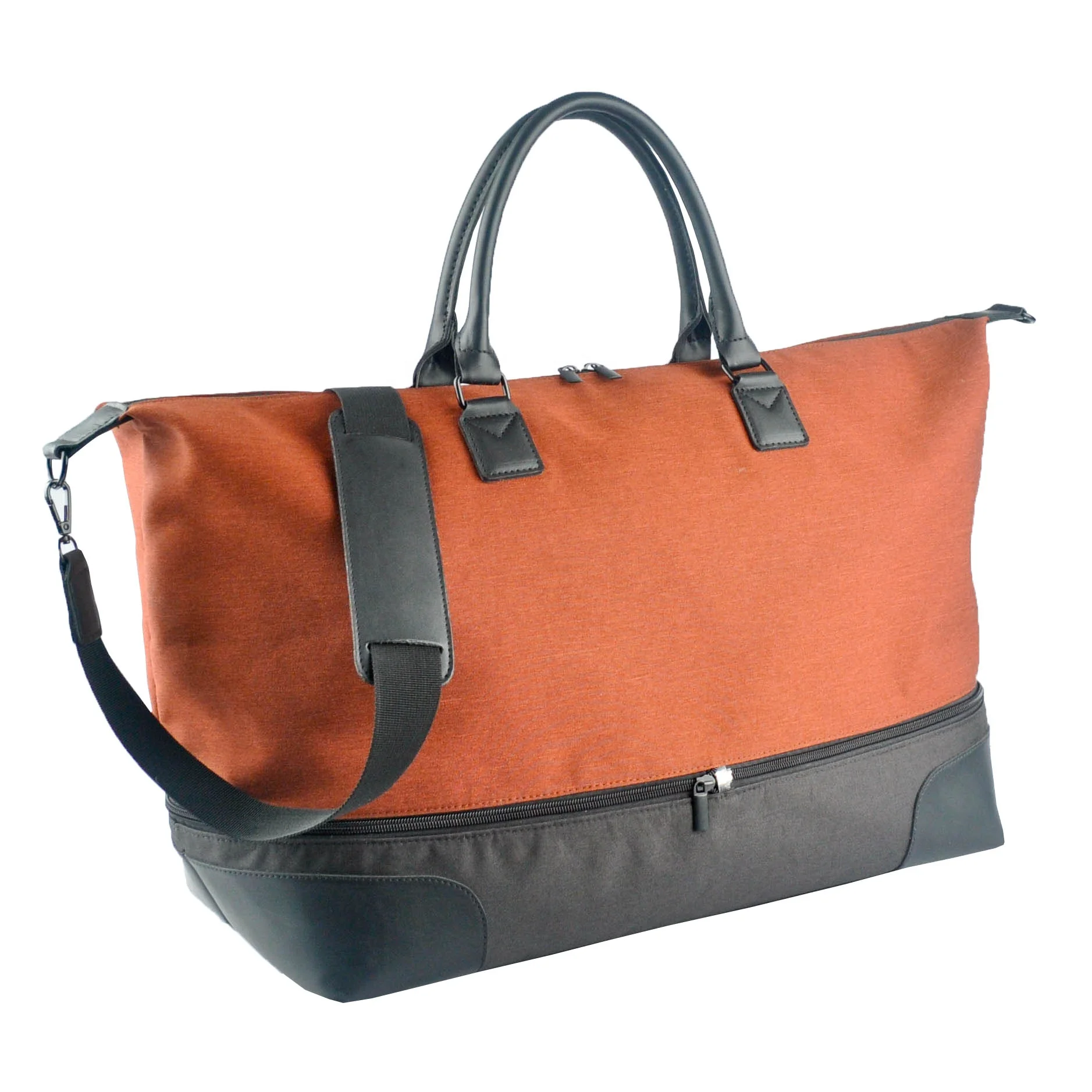 Brown Polyester Waterproof Travel Tote 