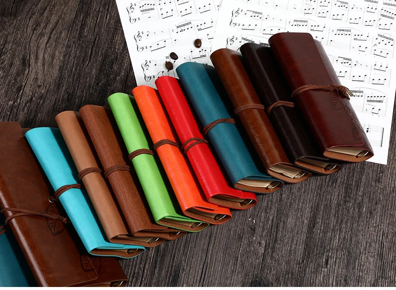 Pu color a6 leather notebook leaves restoring ancient ways notepad japan and south korea stationery gift Pu color a6 leather notebook leaves restoring ancient ways notepad japan and south korea stationery gift