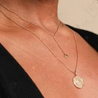 Pendant Necklace Gemnel Fine Chain Teeny Star Emerald Pendant 925 Silver Gemstone Necklace