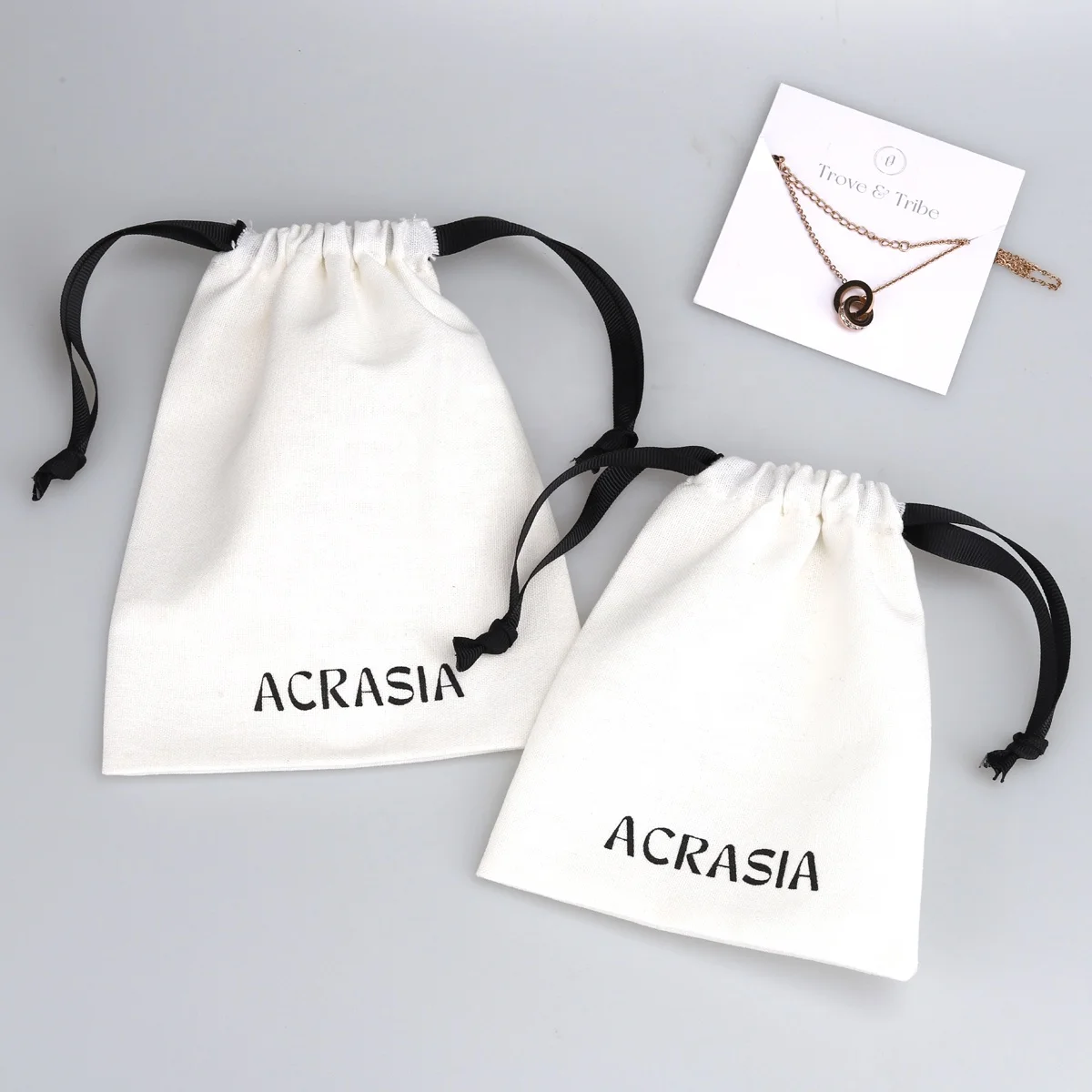 Eco-Friendly Small Cotton Linen Gift Candle Bag White Soft Packaging Drawstring Candle Pouch